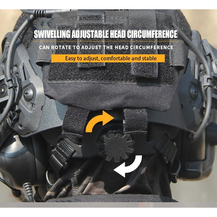 Комплект шолома для страйкболу Fast з гарнітурою, тактичним шоломом Fast з лінзами, кріпленням для ПНВ та моделлю бінокля для ігор на відкритому повітрі, страйкбол, пейнтбол та CS