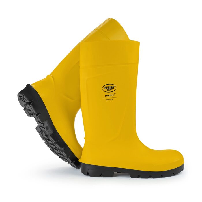 Чоловічі та жіночі рибальські чоботи Steplite Easygrip S5 зі сталевим носком та сталевою підошвою, нековзні, промислові робочі чоботи, легкі як пір&39їнка, ізолюють до -20 градусів, жовті, EU 42