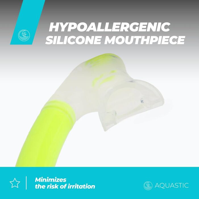 Дитячий комплект маски та трубки 2-в-1 AQUASTIC MINKE JR червоного кольору з фартухом-маскою з міцного загартованого скла та мундштуком для трубки з гіпоалергенного силікону для моря та відпустки зеленого кольору