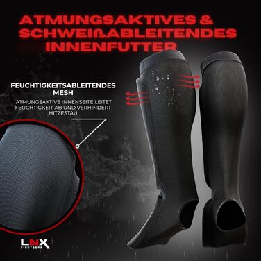 Щитки для гомілок LNX &39Performance Pro&39 для бойових мистецтв Муай Тай, ММА, розмір M (середній)