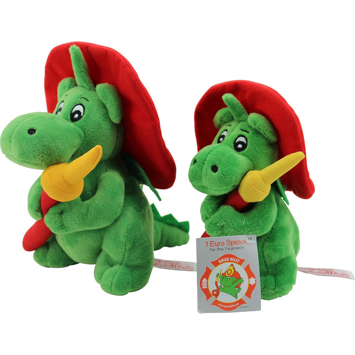 М'яка іграшка Sweety Toys 11025 Драко XL Грізу 20 см з пожежним рукавом, 20 см
