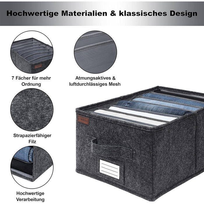 Організатор для штанів MEKAA - набір з 2 шт. - ідеальний органайзер для штанів, джемперів і т.д. - Складаний органайзер для одягу