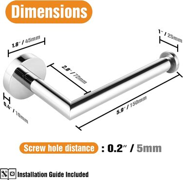 Тримач для рулонів туалетного паперу HITSLAM, тримач для рулонів туалетного паперу з нержавіючої сталі для кухні та ванної кімнати