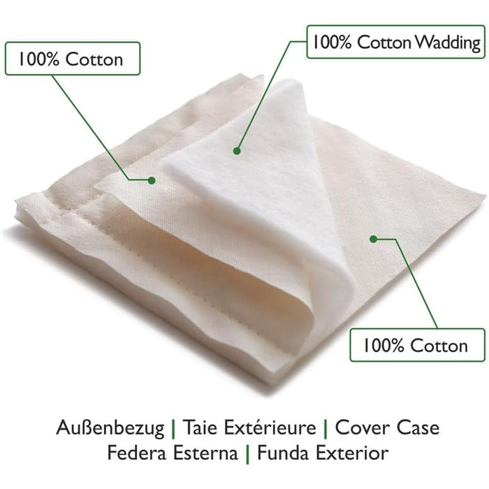 Подушка з проса, ергономічна, дихаюча, м&39який бавовняний стьобаний чохол, подушка для шиї з органічним наповнювачем, 30 x 40 см