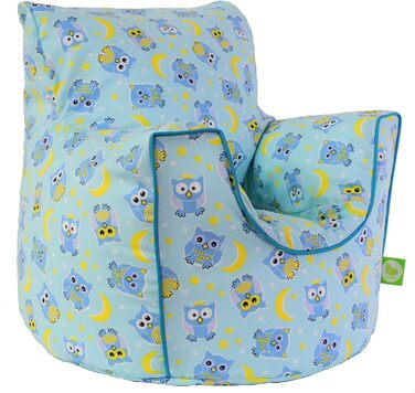 Крісло-мішок Cotton Blue Owl з квасолею