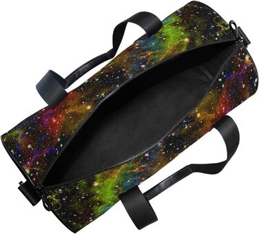 Спортивна сумка з абстрактним, барвистим дизайном всесвіту веселка, туманність, галактика. Дорожня сумка-вікендер з міцного канвасу для чоловіків та жінок. Ідеально підходить для спорту, подорожей та на вихідні.