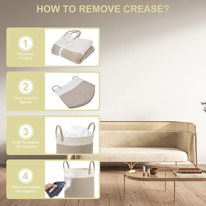 Кошик для білизни Тканий кошик для білизни Великий колектор для білизни Організатор білизни для дитячої кімнати Кошик для білизни