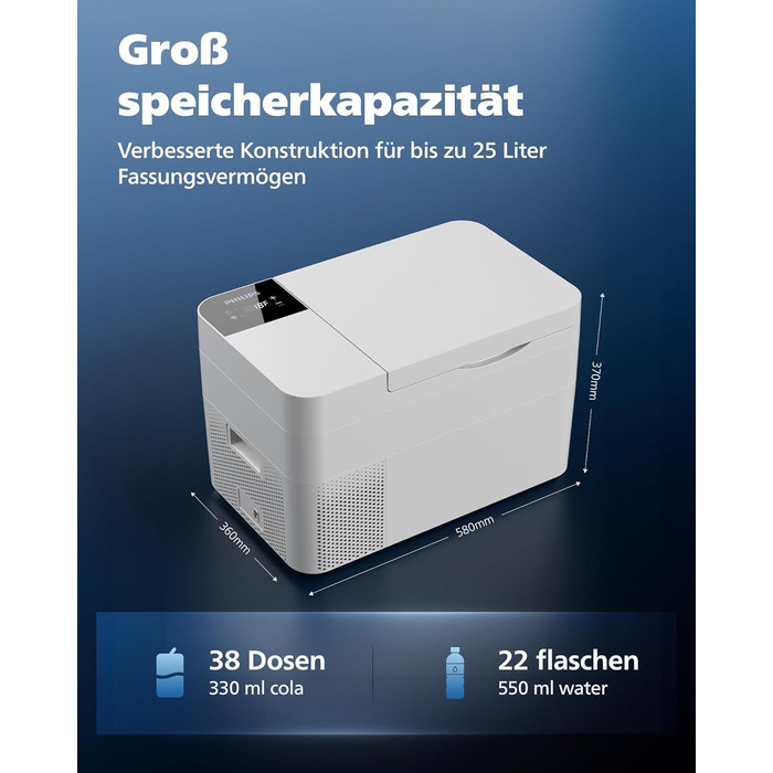 Холодильник PHILIPS TB5301G 12-вольтовий, 25-літровий автомобільний холодильник, автомобільний електричний холодильник 12/24 В пос