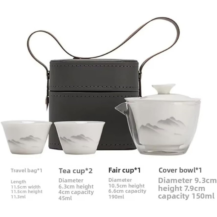 Компактний чайний набір з нефриту, портативний посуд для чаювання, повний комплект з чайником та чашками, ідеальний для активного відпочинку, кемпінгу та офісу, чудова ідея для подарунка