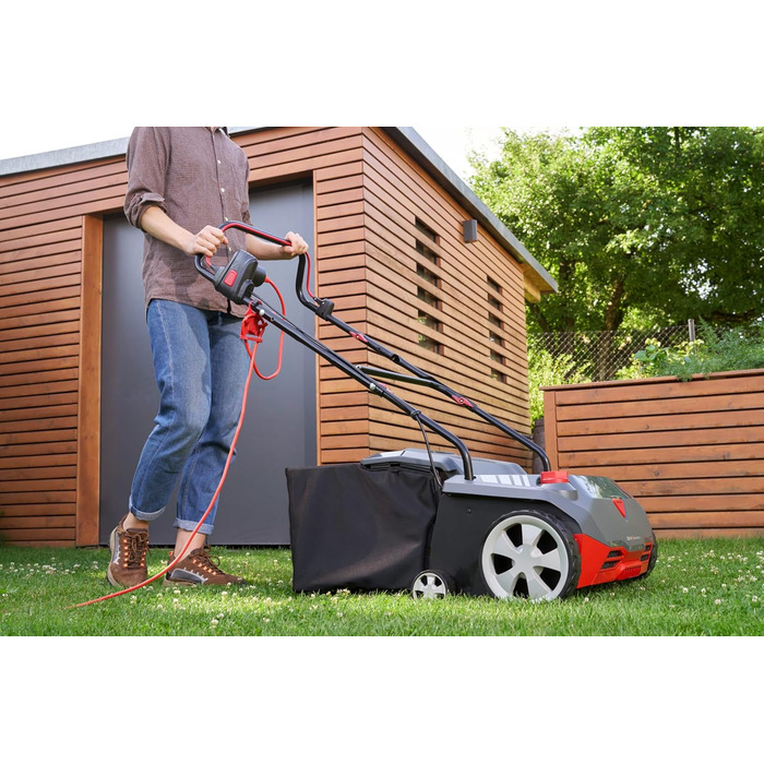 Аератор-скарифікатор AL-KO Elektro 38.4 E Combi Care, 1400 Вт, ширина захвату 38 см, з мішком для збору трави 55 л, для газонів до 800 м