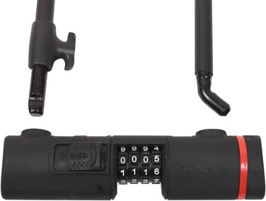 Велосипедний замок Zfal Uni K-traz U13 Code Cable, чорний кодовий замок для велосипеда