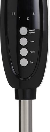 Коливальний подвійний 3-лопатевий вентилятор на п'єдесталі, цифровий, з пультом дистанційного керування, чорний 3-швидкісний чорни