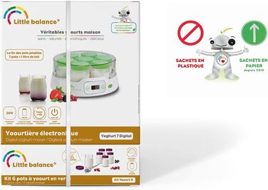 Йогуртниця Little Balance з цифровим керуванням 7 основних 6 додаткових баночок