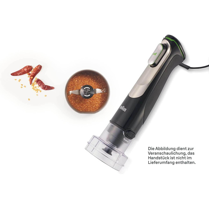 Насадка для побутової кавомолки та спецій Braun MQS 270 SI з системою EasyClick Plus - Аксесуари для побутового ручного блендера Braun MultiQuick 7 and 9, срібло