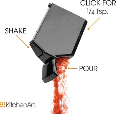 Поличка для спецій KitchenArt Carousel Select-A-Spice, 12 відділень, чорна, 22,2 x 22,2 x 15,2 см, Select-A-Spice Classic, чорний