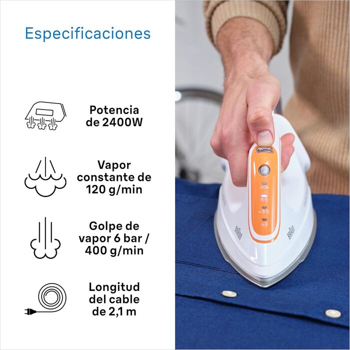 Парова прасувальна станція Braun CareStyle Compact Pro IS 2561 WH, парова праска з підошвою FreeGlide 3D, вертикальна подача пари,