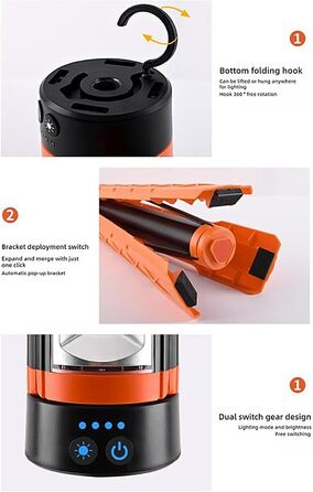 Робочий ліхтар-штатив водонепроникний магнітний дизайн, портативний аксесуар для ліхтаря, спорядження для кемпінгу, нічний ліхтар для пригод Водонепроникний магнітний робочий ліхтар-штатив пропонує регулювання