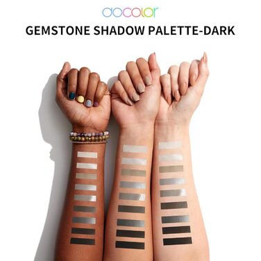 Палітра тіней Docolor Black Smokey Palette (9 відтінків)