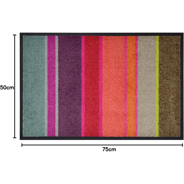 Барвистий килимок для дверей Remember Largo - абсорбуючий та міцний килимок, що вловлює бруд, нековзний та миється - ідеально підходить для використання всередині та зовні приміщень 50x75 см