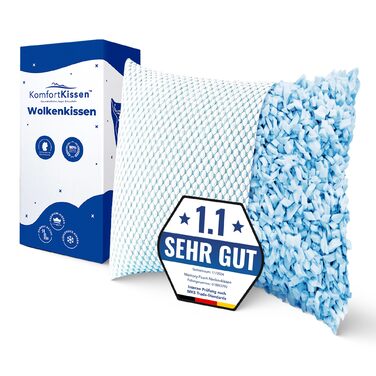 Подушка MKS 80x80 Ергономічна подушка-хмара для релаксації Мяка подушка для сну на спині, боці та животі Подушка з піни з ефектом памяті 80x80 з охолоджувальним гелем для кращого сну Подушка для сну 80 x 80 см