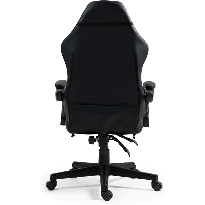 Чорно-зелене ігрове крісло - з підставкою для ніг - ергономічне - з регульованою висотою