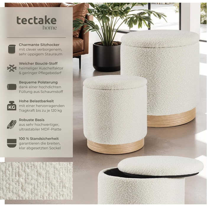 Набір із 2 стільців для зберігання речей, тканина букле ведді, скандинавський стиль, пуф, круглий м&39який стілець для туалетного столика, меблі для спальні, вітальні, коридору, стілець для зберігання речей для дому