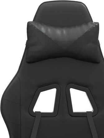 Поворотне ігрове крісло, чорна штучна шкіра, модель 349551