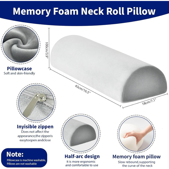 Подушка SOONHUA з піни з пам&39яттю форми, підставка для ніг, опора для ніг, поперекова подушка, валик для шиї для полегшення болю в спині для тих, хто спить на спині та на боці