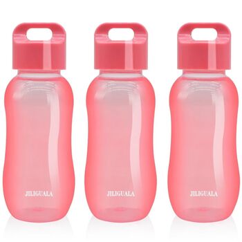Пластикова кавова кружка, дорожня кружка, пляшка для води, спортивна пляшка для води, чашка для молока, кави, чаю, соку, місткість 350 мл, рожева, 3 шт. и