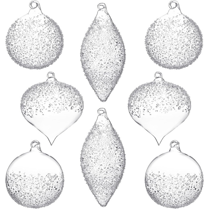 Різдвяні кульки для ялинки 8 шт KI Store