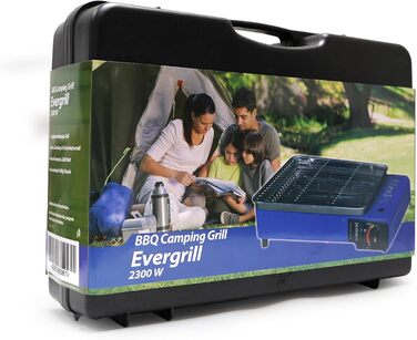 Кемпінговий гриль Evergrill на бутані - Включає 16 газових картриджів - Газовий гриль - Кемпінгова плита - Настільний гриль - Аварійний комплект