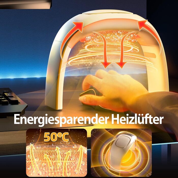 Енергозберігаючий вентилятор-обігрівач, складний килимок для столу з підігрівом, електричний обігрівач для рук з регульованою температурою термостата, подарунок для жінок та чоловіків, білий бежевий