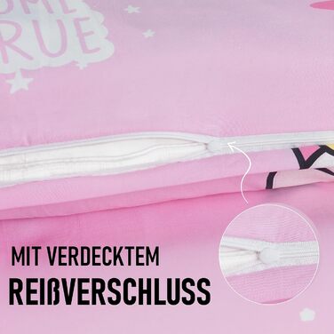 Високоякісна постільна білизна з єдинорога 135x200 для дівчаток Єдиноріг підковдра з мікрофібри Лілль поні діти постільна білизна