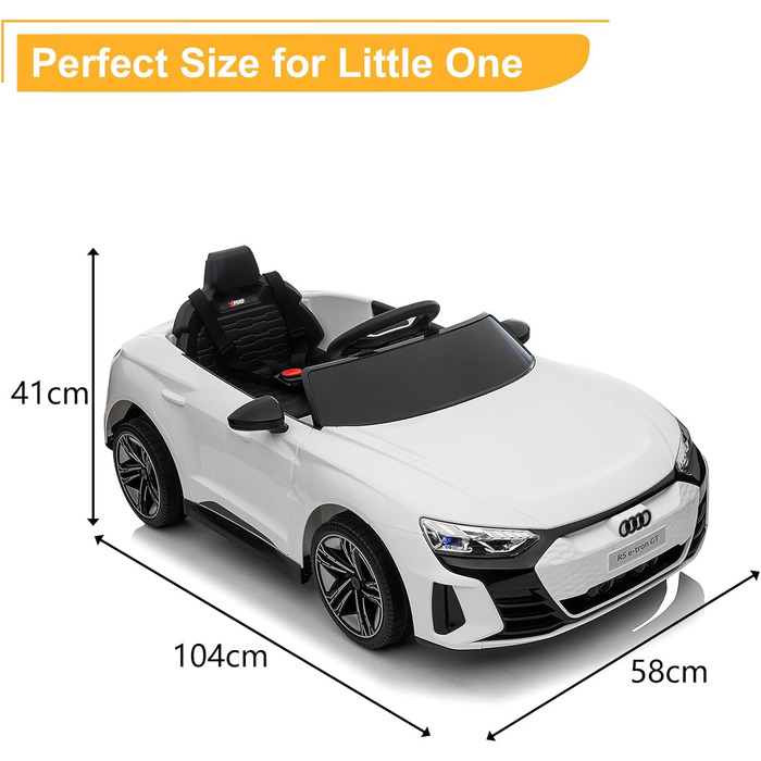 Дитячий електромобіль LEADZM з музикою, клаксоном і фарами, дитячий електромобіль на 12 В з пультом дистанційного керування 2.4G,