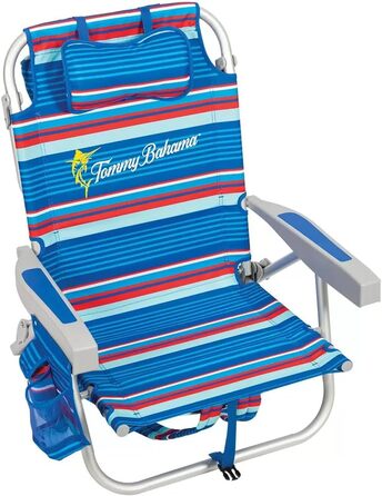 Розкладний пляжний стілець Tommy Bahamas, модель 2024 (синій)