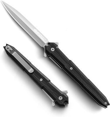 Складаний ніж одноручний, кишеньковий ніж з ручкою з ABS пластику і кишеньковою кліпсою, EDC ніж для риболовлі, кемпінгу, для чоло