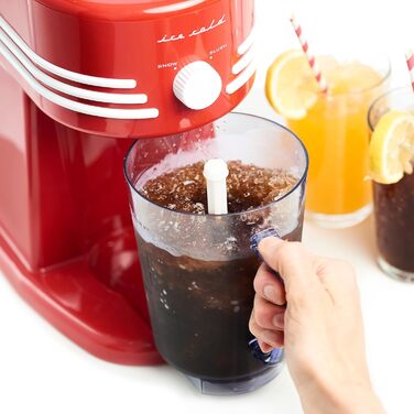 Льодогенератор SlushIce Machine, 2 режими роботи для морозива грубого та тонкого помелу, ретро дизайн, 15 Вт, в т.ч. глечик 1 літр