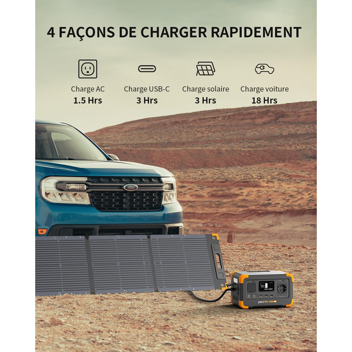 Портативна електростанція pecron E300LFP, сонячний генератор на LiFePO4 акумуляторі ємністю 288 Втгод, виходи CA 600 Вт, генератор живлення для подорожей/кемпінгу/відпочинку на природі/екстрених ситуацій