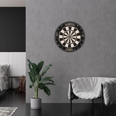 Покриття для мішні для дартсу - Розміри 45 x 45 x 4 см, включаючи 6 дротиків та підвісне обладнання Мішень для метання дротиків Чорний Сірий Синій