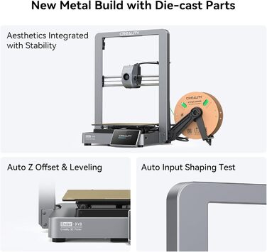 Принтер Creality Ender 3 V3, висока швидкість 600 мм/с із суцільнометалевою конструкцією, новий CoreXZ із прямим екструдером із по