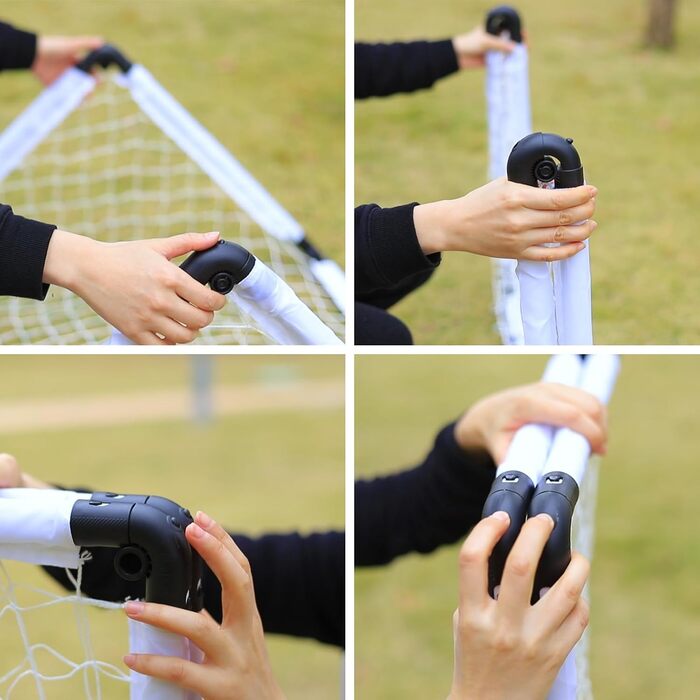 Складані міні-футбольні ворота для дітей, 60x45 см / 90x60 см / 115x80 см, футбольні ворота для саду, маленькі складні футбольні ворота, подарунок для приміщень/відкриттів/саду, 60x45 см, білий колір, ворота футбол