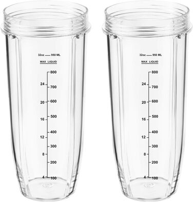 Мл Кружка для соковижималки Запасні частини для блендера Nutri Ninja Auto-iQ BN750EU BN495EU BN800EU BN701, BN800, BN801, BL450, BL480, BL481, BL642, BL682, набір аксесуарів для кружки (2 упаковки)1, 950