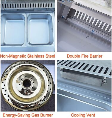 Газова фритюрниця, комерційна фритюрниця з нержавіючої сталі з високою місткістю, професійна кухонна машина для смаження на газових стільницях, подвійна фритюрниця для ресторану, домашньої кухні