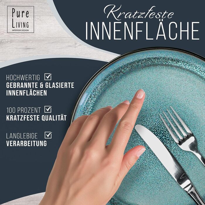 Набір кухлів з 6 керамогранітів Ibiza - Стильний набір кавових кухлів Сучасна посудомийна машина та мікрохвильова піч, стійка до п