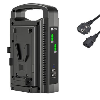 Зарядний пристрій для акумуляторів V Mount, двоканальний адаптер живлення PowerTrust 16,8 В постійного струму, швидкий зарядний пристрій для акумуляторів Sony V Mount/V Lock