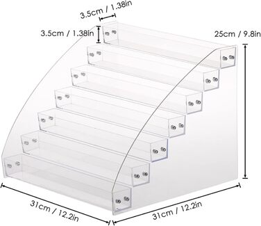 Рівнева підставка для макіяжу Акриловий міцний органайзер для лаку для нігтів, 7-