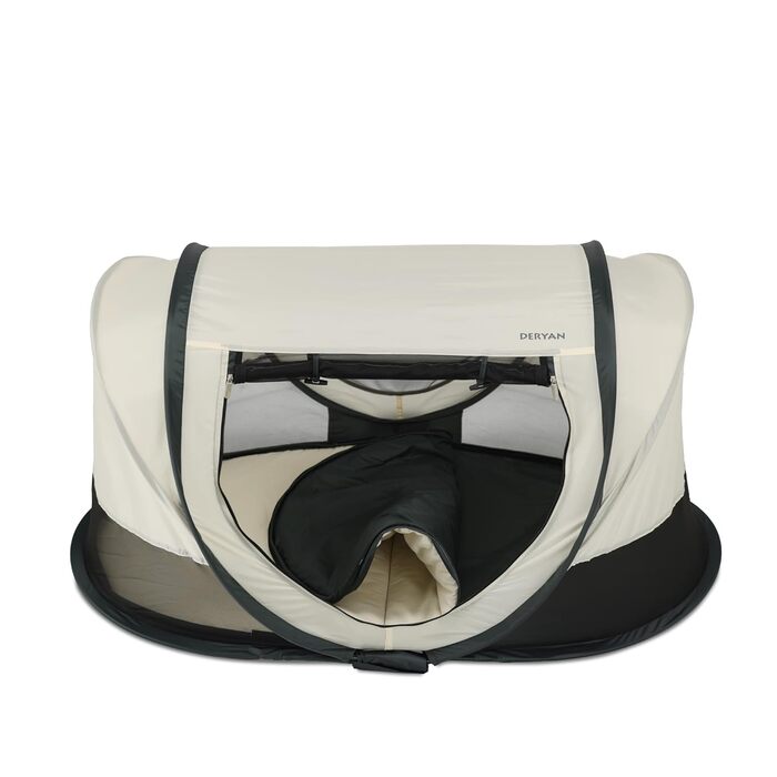 Кемпінгове ліжко Deryan Scott Дитячий намет Захист від ультрафіолету 50 Ліжко для малюків Кремове