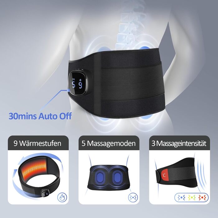 Інфрачервоний масажер для спини Comfytemp (бездротовий з підігрівом та вібрацією)