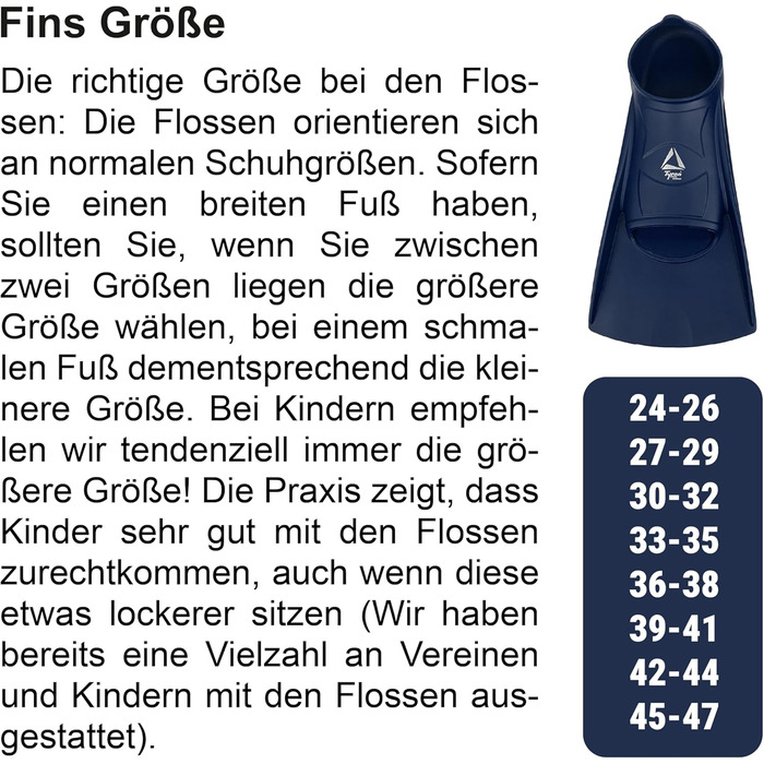 Ласти Tyron Speed Fins TS-8300 Короткі ласти для плавання для дітей та дорослих Тренувальні ласти для плавання 100 силікон, темно-синій, розміри 45-47