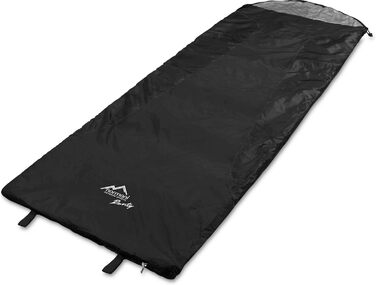 Ультралегкий спальний мішок normani Runty КОМПАКТНИЙ РОЗМІР Наповнювач з 3D мікрофібри Microtech, водонепроникний літній спальний мішок темно-чорний 210 см x 75 см x 60 см (лівий)